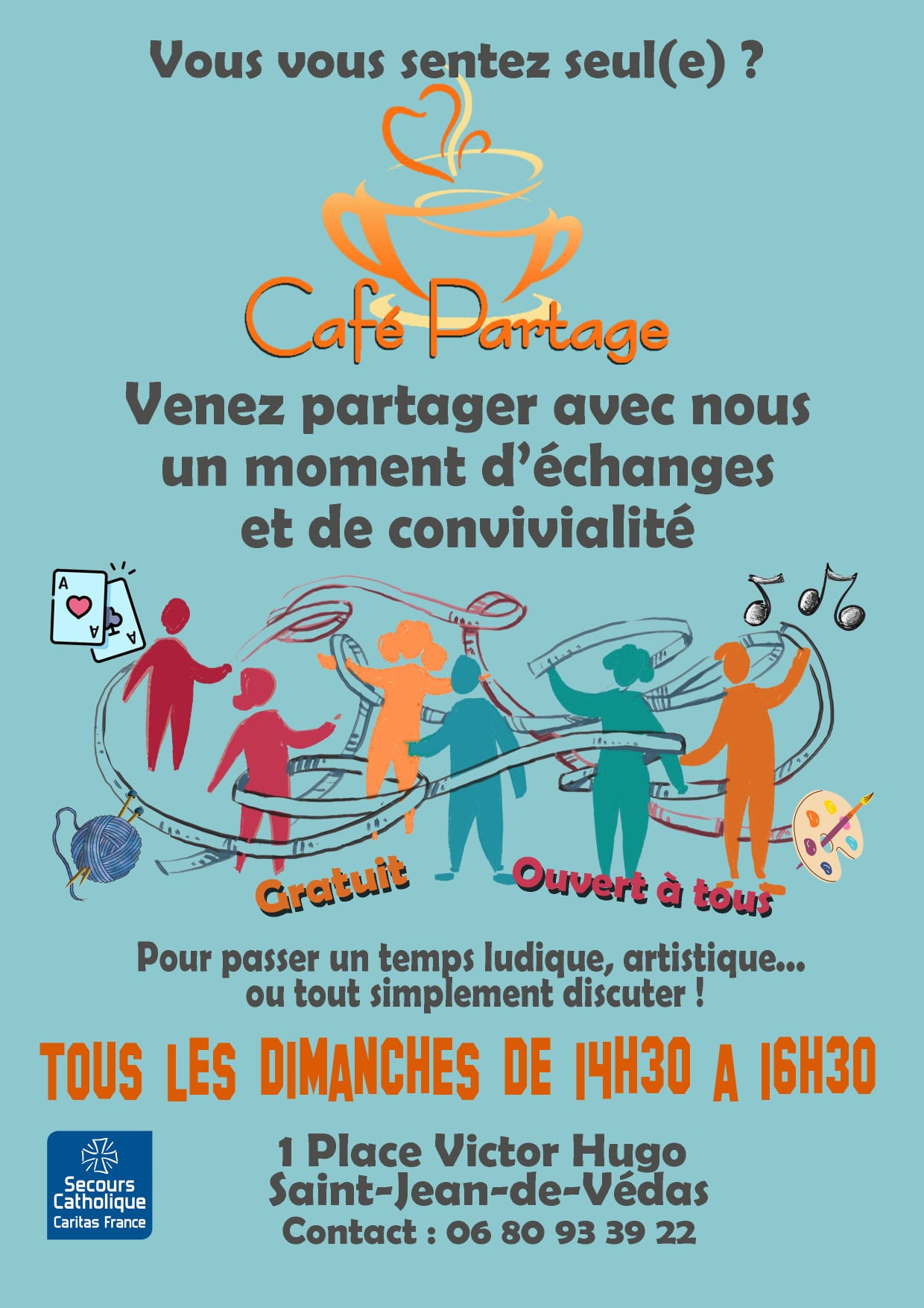 Affiche Café Partage SC St Jean